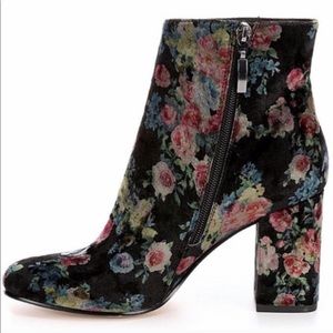 *3 for $8!!* Limelight Velvet Floral Block Heel Boots